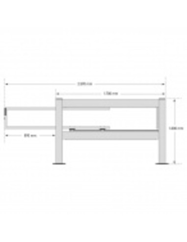 Schuifdeur voor magazijn railing XL-Line, gecoat, geel kopen?