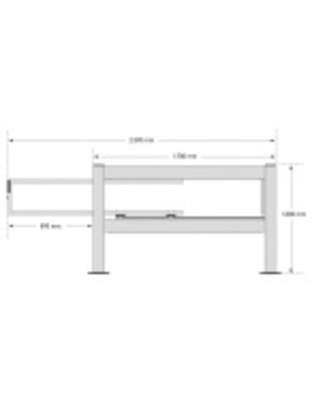 Schuifdeur voor magazijn railing XL-Line, gecoat, geel kopen?
