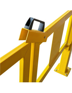 U-grendel voor deuren magazijn railing, gecoat, geel kopen?