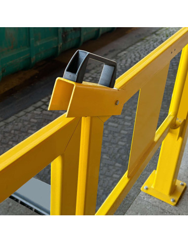U-grendel voor deuren magazijn railing, gecoat, geel kopen?