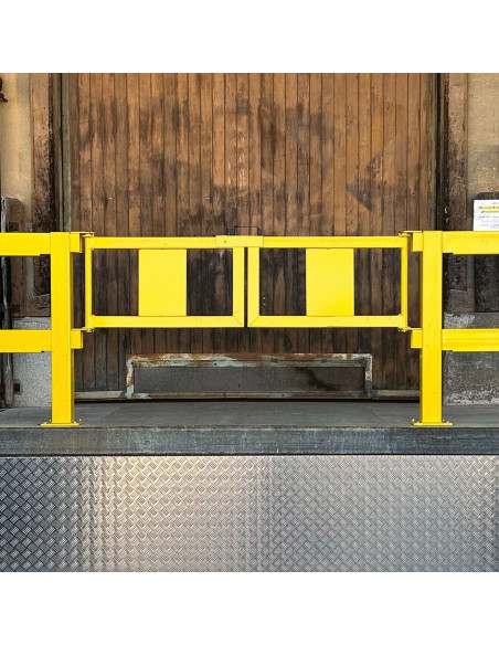 U-grendel voor deuren magazijn railing, gecoat, geel kopen?
