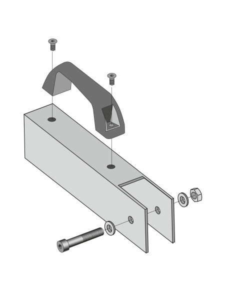 U-grendel voor deuren magazijn railing, gecoat, geel kopen?