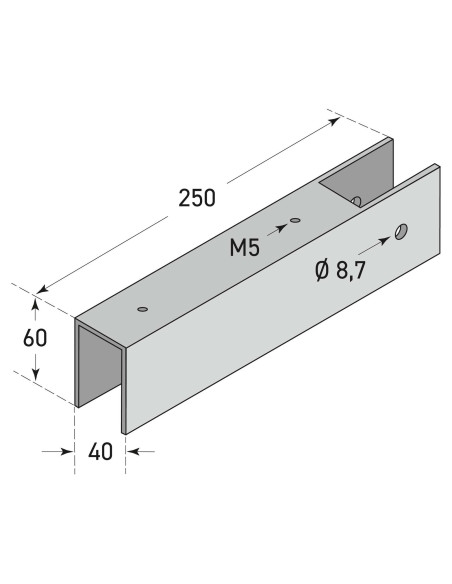U-grendel voor deuren magazijn railing, gecoat, geel kopen?