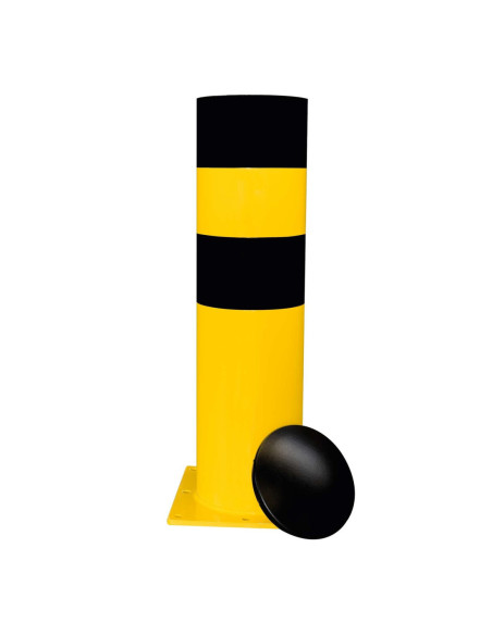 Rampaal 3XL Ø323 mm op voetplaat, verzinkt en gecoat, geel zwart kopen?