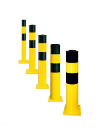 Rampaal XXL Ø273 mm op voetplaat, verzinkt en gecoat, geel zwart kopen?