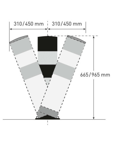 Verende rampaal SWING Ø159 mm, gecoat, geel zwart kopen?