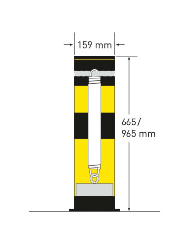 Verende rampaal SWING Ø159 mm, gecoat, geel zwart kopen?