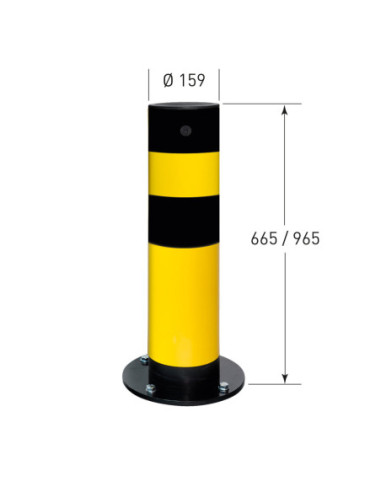 Verende rampaal SWING Ø159 mm, gecoat, geel zwart kopen?