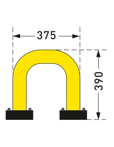 Beschermbeugel SWING, gecoat, geel zwart kopen?