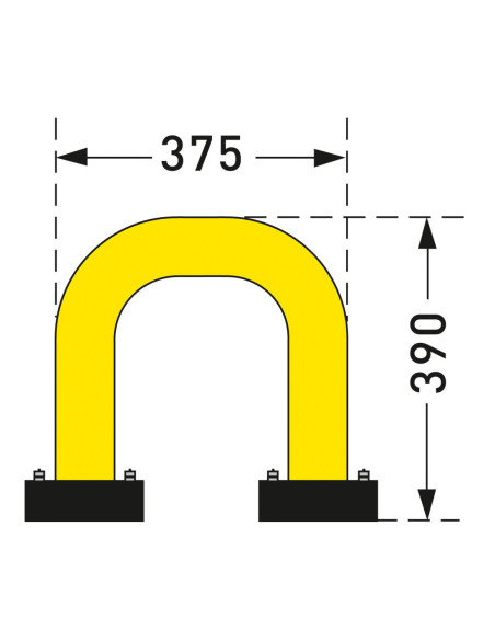 Beschermbeugel SWING, gecoat, geel zwart kopen?