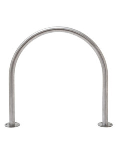 Aanleunbeugel DE RONDE 850 x 850 mm op voetplaten, RVS kopen?
