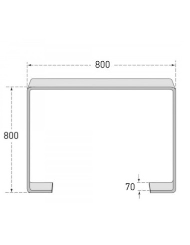 Aanleunbeugel GILA 800 x 800 mm op voetplaten kopen?
