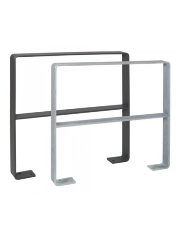 Aanleunbeugel GILA 800 x 800 mm op voetplaten, met kniebeugel kopen?