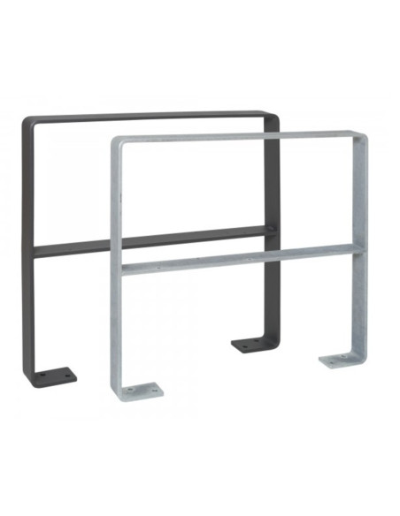 Aanleunbeugel GILA 800 x 800 mm op voetplaten, met kniebeugel kopen?
