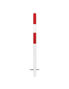 Vaste afzetpaal Ø60 mm, om in te betonneren, gecoat, rood wit kopen?