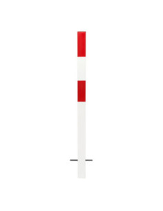 Vaste afzetpaal 70 x 70 mm, om in te betonneren, verzinkt en gelakt, rood wit kopen?