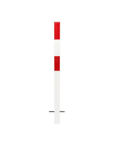 Vaste afzetpaal 70 x 70 mm, om in te betonneren, verzinkt en gelakt, rood wit kopen?