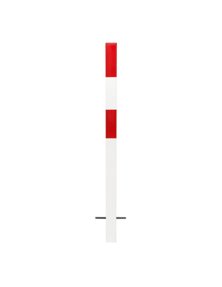 Vaste afzetpaal 70 x 70 mm, om in te betonneren, verzinkt en gelakt, rood wit kopen?