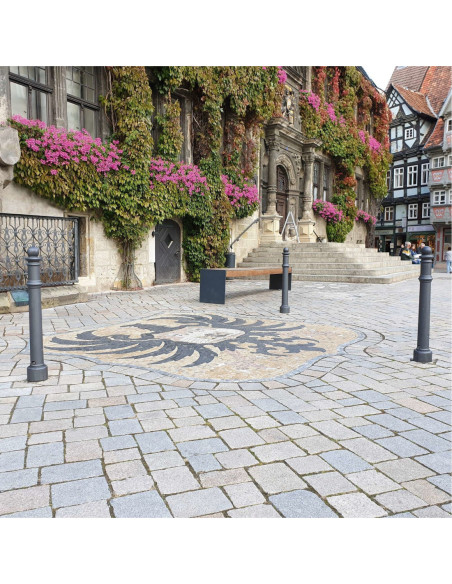 Paal GDANSK Ø85 mm, uitneembaar met driekantslot, antracietgrijs kopen?