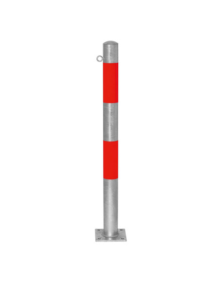 Vaste afzetpaal Ø76 mm op voetplaat, verzinkt kopen?