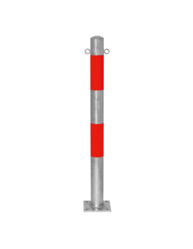Vaste afzetpaal Ø76 mm op voetplaat, verzinkt kopen?