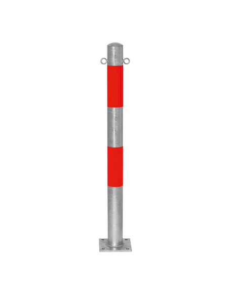 Vaste afzetpaal Ø76 mm op voetplaat, verzinkt kopen?