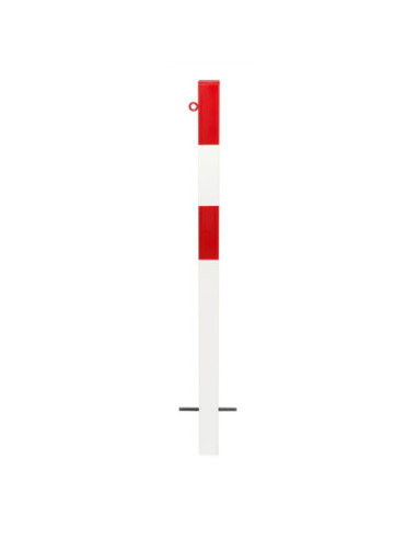 Vaste afzetpaal 70 x 70 mm, om in te betonneren, verzinkt en gelakt, rood wit kopen?