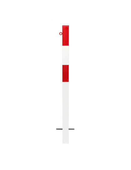 Vaste afzetpaal 70 x 70 mm, om in te betonneren, verzinkt en gelakt, rood wit kopen?