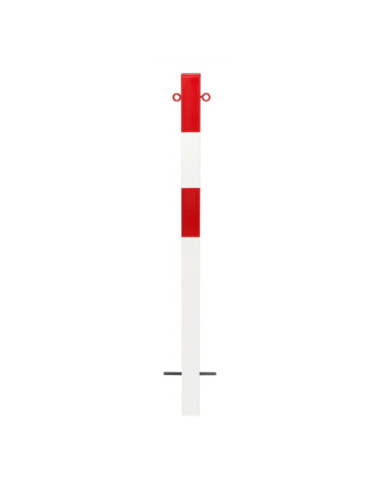 Vaste afzetpaal 70 x 70 mm, om in te betonneren, verzinkt en gelakt, rood wit kopen?