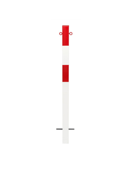 Vaste afzetpaal 70 x 70 mm, om in te betonneren, verzinkt en gelakt, rood wit kopen?