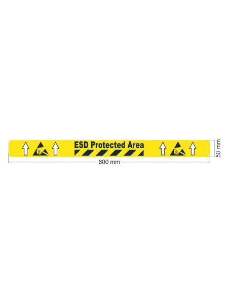 Vloermarkering ESD Protected Area, 600 mm, zelfklevend kopen?