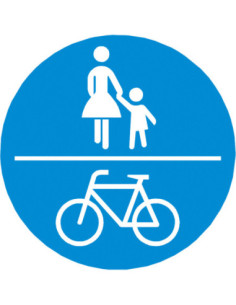 Thermoplast verkeersteken Voet- en fietspad (G11b NL / D10 B), 1000 x 1000 mm kopen?