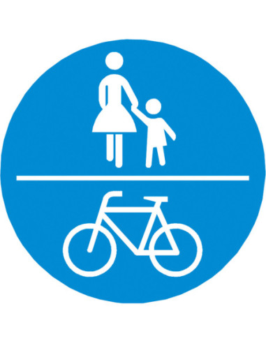 Thermoplast verkeersteken Voet- en fietspad (G11b NL / D10 B), 1000 x 1000 mm kopen?