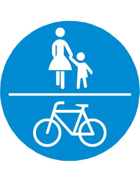 Thermoplast verkeersteken Voet- en fietspad (G11b NL / D10 B), 1000 x 1000 mm kopen?