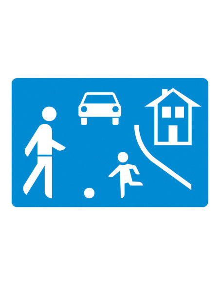 Thermoplast verkeersteken Woonerf (G5 NL / F12a B), 1000 x 1200 mm kopen?