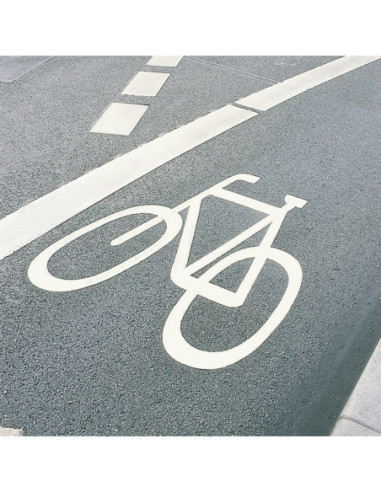 Thermoplast pictogram fietser, wit kopen?