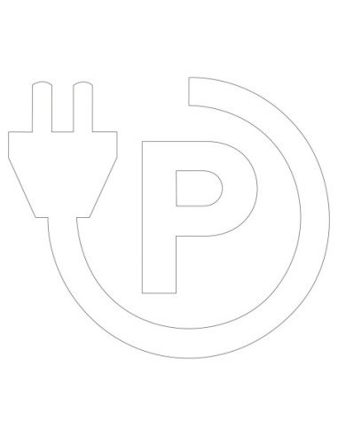 Thermoplast pictogram oplaadpunt, wit, 700 x 800 mm kopen?