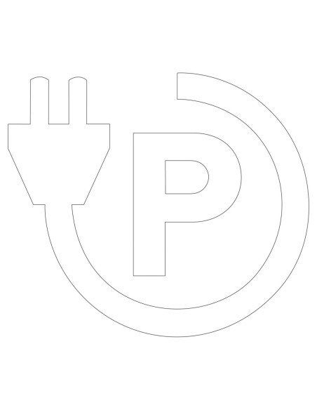 Thermoplast pictogram oplaadpunt, wit, 700 x 800 mm kopen?