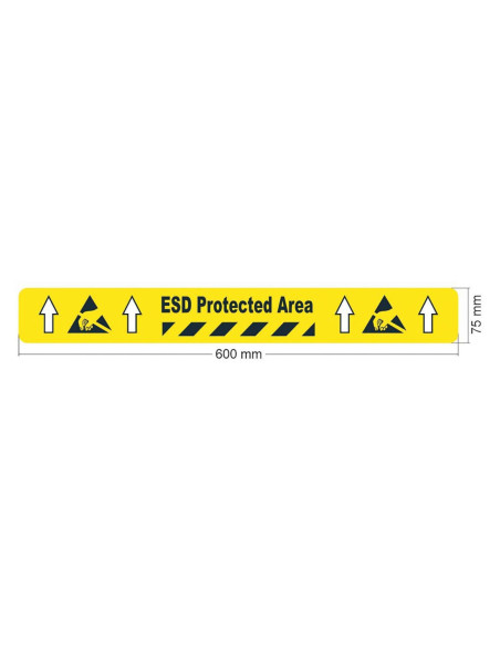 Vloermarkering ESD Protected Area, 600 mm, zelfklevend kopen?