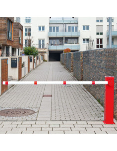 Elektrische slagboom COMPACT met zonnepaneel, rood wit kopen?