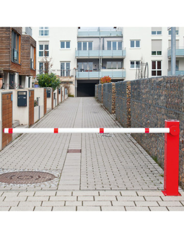 Elektrische slagboom COMPACT met zonnepaneel, rood wit kopen?
