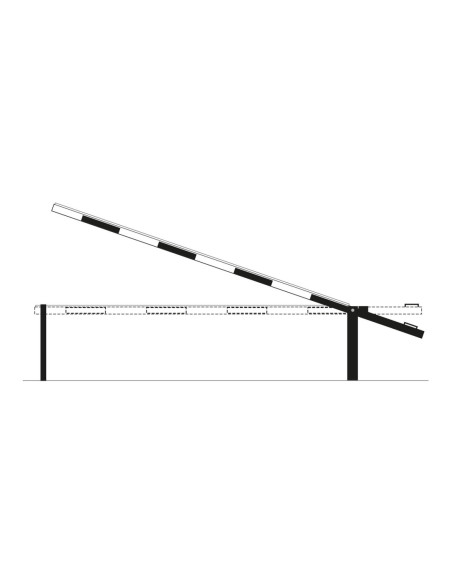Slagboom COMPACT met tegengewicht en vaste steun, rood wit kopen?