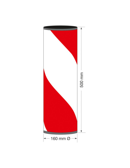 Reflecterende koker GAMMA voor signalisatiepaal, 500 x Ø160 mm, rood wit kopen?