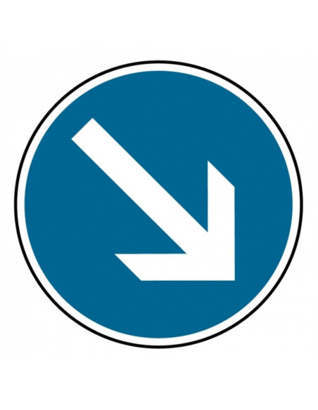 Verkeersbord D02 rechts passeren, Ø600 mm, aluminium, voor GAMMA verkeerseiland kopen?