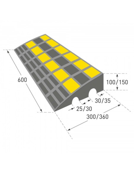 Drempelhulp MORION 600 mm, zwart geel kopen?