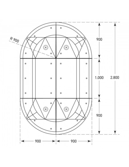 Berlijns kussen GAMMA ovaal, 1800 mm breed, 70 mm hoog kopen?
