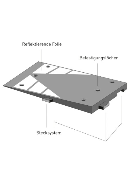 Verkeersplateau GAMMA set A, 4000 x 2700 x 80 mm, zwart wit kopen?