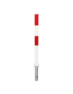 Uitneembare afzetpaal PARAT B, 70 x 70 mm, met grondhuls, rood wit kopen?