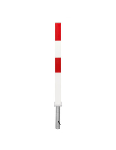 Uitneembare afzetpaal PARAT B, 70 x 70 mm, met grondhuls, rood wit kopen?