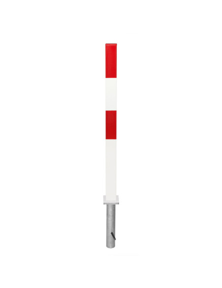 Uitneembare afzetpaal PARAT B, 70 x 70 mm, met grondhuls, rood wit kopen?